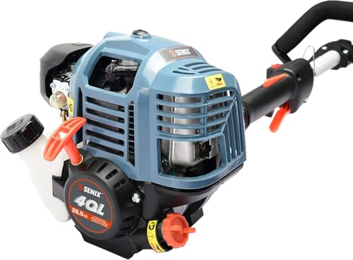 SENIX 4QL 26.5 cc Full Crank Gas Weed Wacker, String Trimmer and Edger Lawn Tool with Straight Shaft, Front D-Handle, Bump Feed, 17.7 Inch Cutting Width (GTS4QL-L) - Thumbnail 5