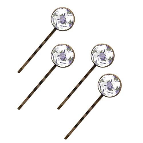Barrettes à cheveux fleurs violettes pour coiffure élégante