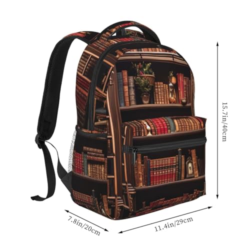 Sac à dos imprimé bibliothèque léger et polyvalent pour vos sorties