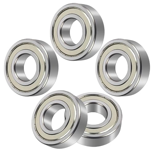 5 Piezas Rodamientos,608ZZ Rodamiento 22 * 8 * 7mm,Rodamientos de Bolas,para Monopatín,Patinete,Patines-Plata