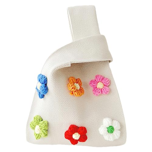 Sac en crochet fleur blanche parfait pour vos sorties d'été