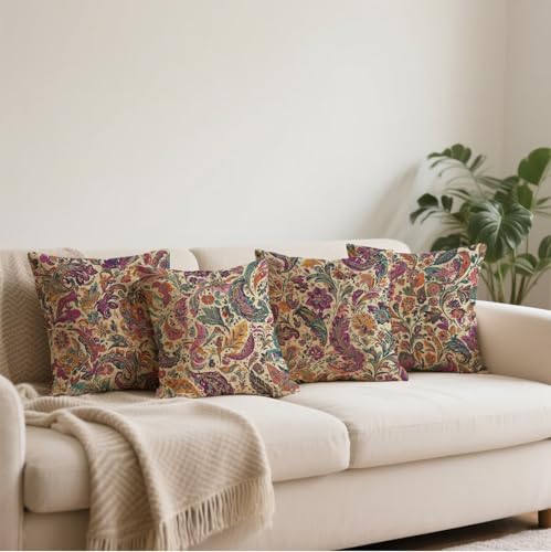 Housse de coussin imperméable 50x50 lot de 4 pour le jardin - 5