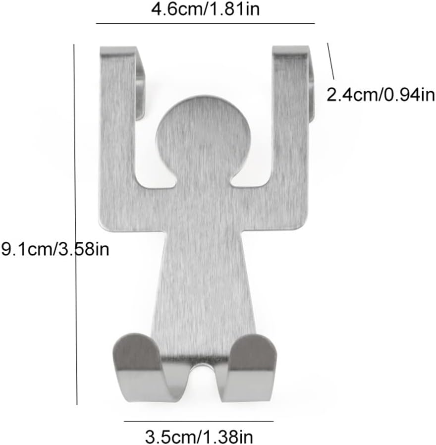 2PCS Powerful Couple Lovers Shaped Hooks Kitchen Pot Pan Bathroom Hanger Clothes Storage Rack Tool