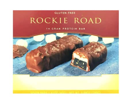 HealthyWise - High Protein Diet Bars, Gluten Free, Low Cholesterol, Low Sodium, Low Sugar, Ideal Protein Compatible, 7 Servings Per Box (Rockie-Road)