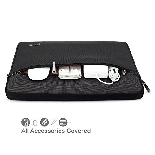 KIZUNA Laptop Sleeve Computer Case 15.6 Inch Water Resistant Bag for 16\" MacBook Pro/15.6\" Lenovo Yoga 720 730/Flex 4/Ideapad 330/Dell XPS 15/HP Envy x360 15 2020/ASUS ROG/Dell G3 15/Samsung,Black