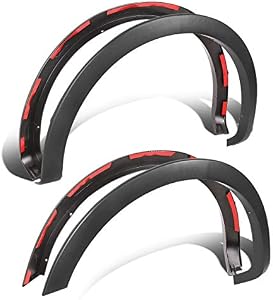 4Pcs Factory Style Wheel Fender Flares Cover Kit Compatible with Ford F-150 Style Side Lincoln Mark LT 5.5Ft 6.5Ft 8Ft Bed 04-08, Front and Rear, Matte Black