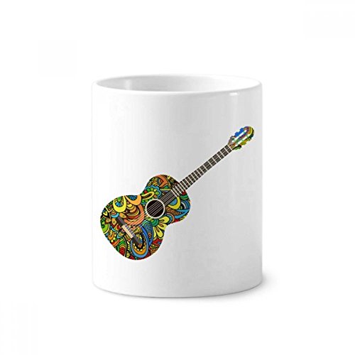Porte-brosse à dents en céramique motif guitare 350ml pour stylo