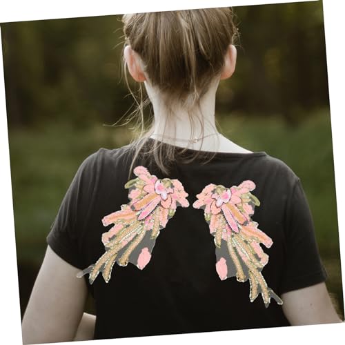 Sewroro 1 Par De Adesivos De Asas De Anjo Para Roupas Remendo Bordado Em Remendos Roupas Da Moda Emb