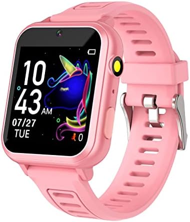 Smart Watch for Kids, Kids Smart Watch for Boys Girls HD Touchscreen Interactive Smartwatch with 5 Languages 24 Games Camera Music Video Audio Recording Alarm Clock Calendar Gift for Toddlers Boys Girls