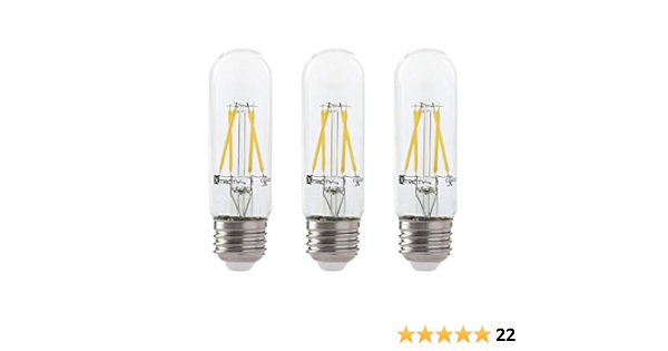 Amazon Com Led 4 5w T10 Clear Tubular Filament Light Bulb 50w Equivalent 400 Lumens 3000k Soft White E26 Medium Base Dimmable 1v Ul Listed 3 Pack Everything Else Amazon Com Led 4 5w T10 Clear Tubular Filament Light Bulb 50w Equivalent 400 Lumens 3000k Soft White E26 Medium Base Dimmable 1v Ul Listed 3 Pack Everything Else