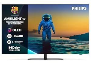 Philips Ambilight 42OLED810 4K OLED Smart TV, écran 42 ", avec moteur Perfect Picture Engine Ultra HD, Titan OS, Dolby Vision et Atmos Sound Fonctionne avec Alexa et Google Assistant vocal
