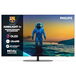 Philips Ambilight 42OLED810 4K OLED Smart TV, écran 42 « , avec moteur Perfect Picture Engine Ultra HD, Titan OS, Dolby Vision et Atmos Sound Fonctionne avec Alexa et Google Assistant vocal