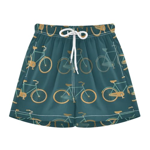 Maillot de bain garçon rétro vert sarcelle 4 ans avec doublure compression Yuiboo
