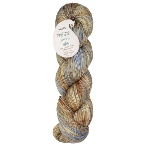 KnitPro Symfonie Fingering Weight Merino Wool Yarn 100g, Blue Dune