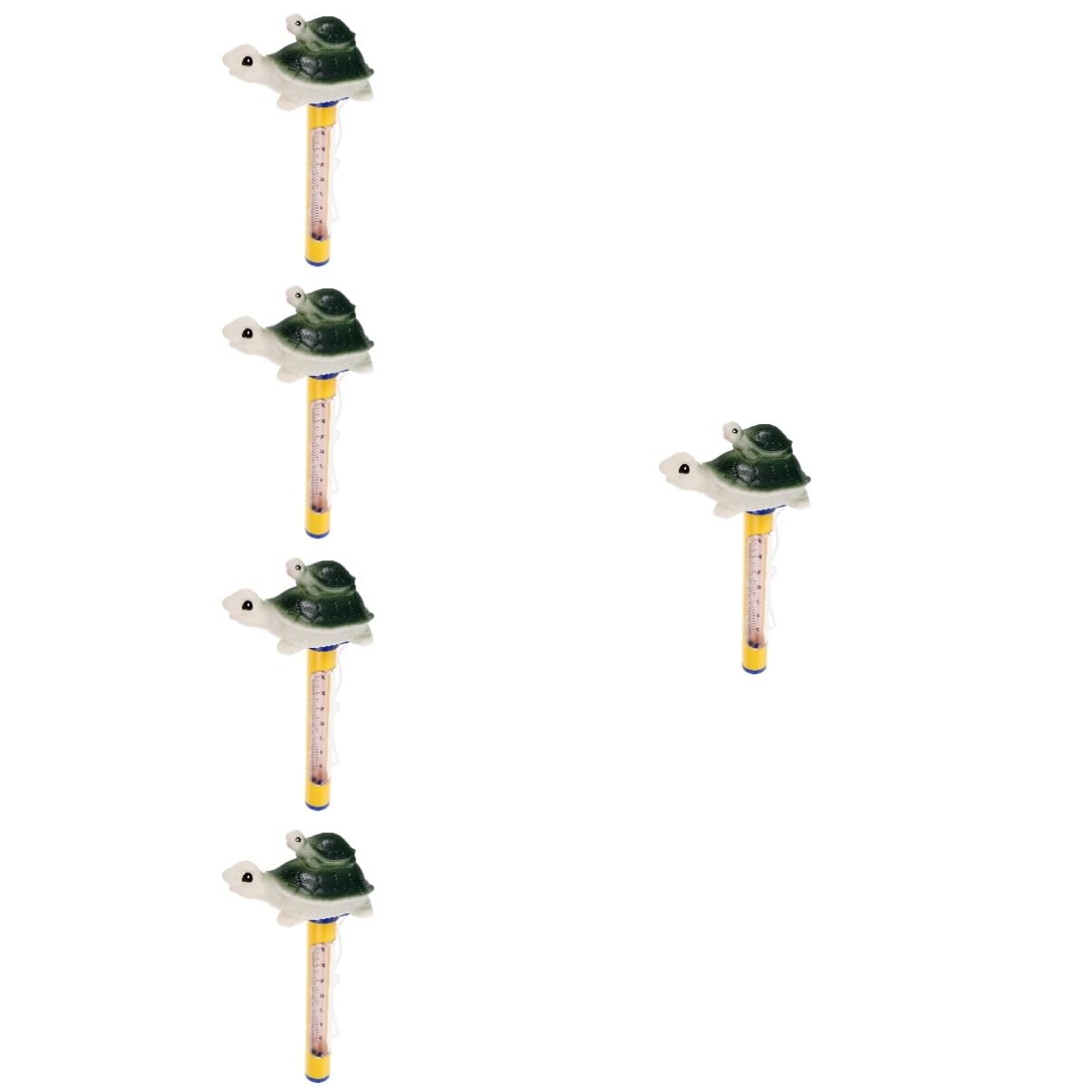 YARNOW 5 Pz Termometro Per Acqua Riscaldatore Per Acquario Piscina Solare Temperatura Dell'acqua Per L'acqua Piscina Galleggiante Abbronzante Termometri Piscine Plastica Green