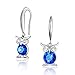 Produktbild CRYSLOVE Eulen Anhänger Ohrringe für Damen 925 Sterling Silbler Eulen Schmuck Nette Tier Blau Kristallen Angelhaken Ohrringe Halloween Weihnachten Geschenke
