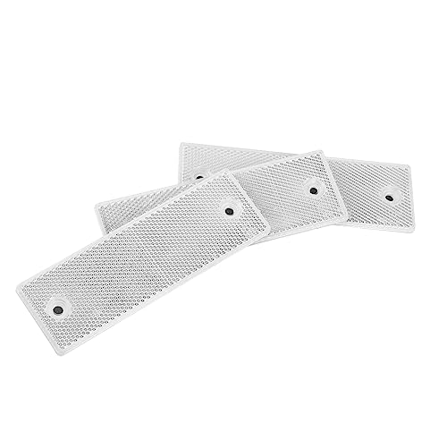 10 tiras reflectantes blancas para autos 15X4.8 cm miniatura 1