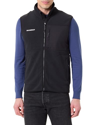 Mammut Tamaro Midlayer Vest Men – Recycled Polyester Midlayer for Hiking & Outdoor Activities – Lightweight and Functional Vest for Cool Weather Adventures, Black, XX-Large
