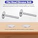 1/4-20 x 2 Elevator Bolts, Zinc Plated Flat Head Elevator Bolts for Roll-Up Doors, Garage Hardware & Industrial Fasteners, Part #01497323964-20 Piece