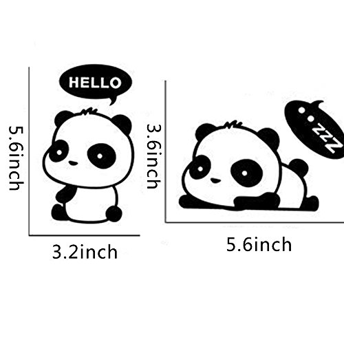Adhesivos removibles para interruptores, 4 pandas caricatura miniatura 7