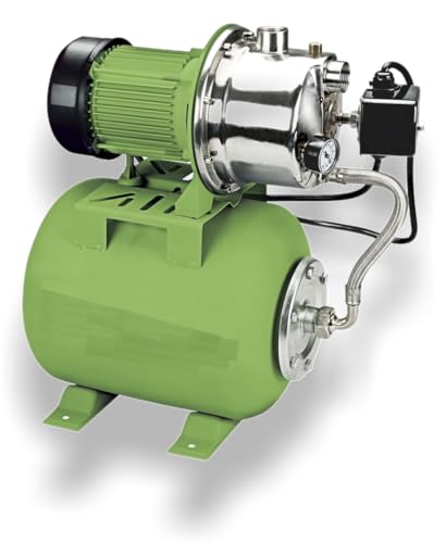 Fits DRUMMOND 1 HP Stainless Steel Shallow Well Pump & Tank with Pressure Control Switch - 950 GPH - 5 Gallon Steel Tank, 26 ft Suction lift, 50 PSI water pressure, 1 Inch Intake & discharge ports