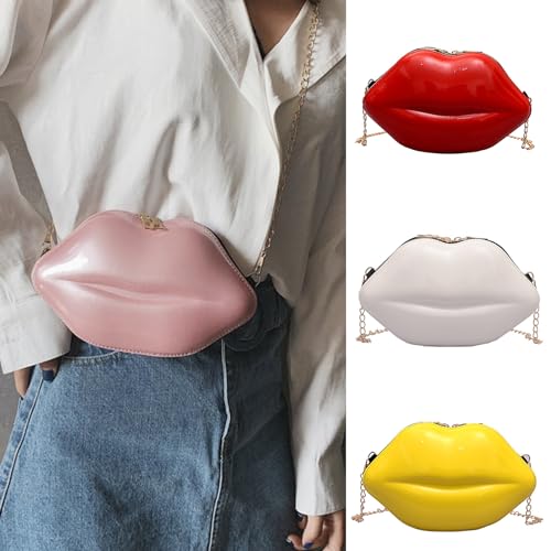 Women Lip Shape Party Evening Purse with Chain Small Coin Bag Phone Pouches Candy Color Shoulder Crossbody Bag2