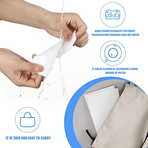 100 Pack Eraser Sheets Disposable Thin Cleaning Sponges Sheets Melamine Sponge Pads Home Eraser Wipes For Kitchen Shoe Furniture Bathroom Shower Cleaner #TOP5