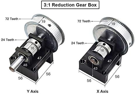 Gear Base Set Metal Parts Machine Mechanical Parts for DIY Laser Engraving Cutting Machine (Style 4)