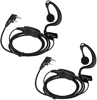 Retevis 2 Way Radio Earpiece 2 Pin C-Type Earhook Headset with Mic