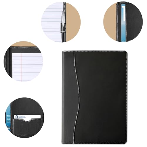 Gorbado Fichário de padfolio/portfólio, mini pastilha de carteira 12 x 20 cm, pasta organizadora de