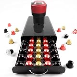 SOBRE ET DISCRET - Notre porte-capsules pour capsules Nespresso est noir et sobre, ce qui lui permet de s'intégrer facilement dans n'importe quelle cuisine et de s'adapter à l'équipement existant.