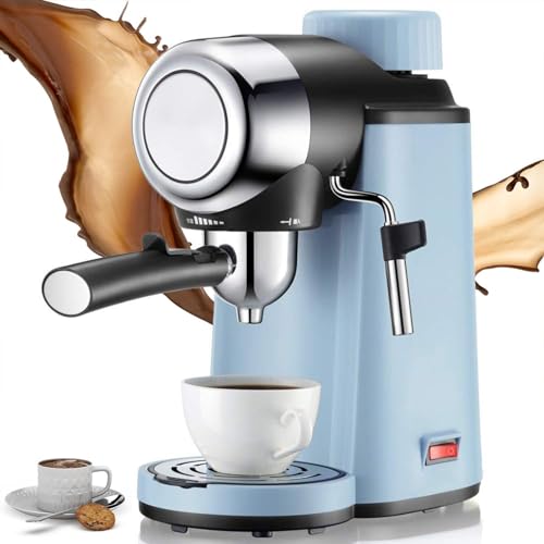 Macchina da caffè domestica con montalatte, controllo della pressione del