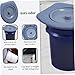 Camping Bucket Toilet Seat with Lid, 250kg Load, Waterproof PVC Toilet Cover for Hiking, Travel, Indoor & Outdoor Use