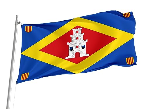 Bandera Piratas Torralba De Ribota, Zaragoza Banderas Lavable Doble Cara Bandera Del Patio Para Oficina Celebre Vacaciones 152X90Cm