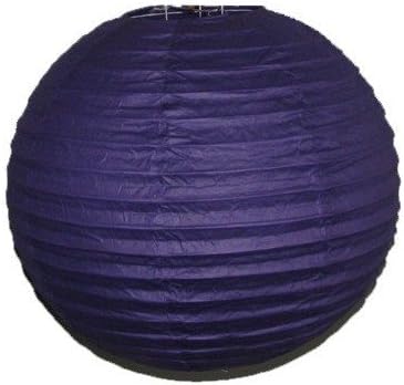 IGC Wholesale Lot 24 Pack - Party Paper Lantern-Round 12"-Luau Supplies- Oriental/Chinese Lamps - Purple