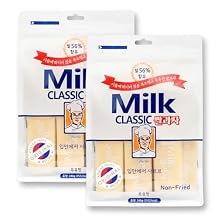 56% MILK CLASSIC Korean Milk Cracker Oven Baked Non-Fried Rice Crackers, Individually Wrapped Crispy Milk Flavor Snack Lunchbox, Snack Box & Gifting 24 Count - 2 Pack