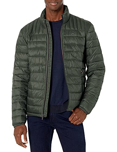 Tommy Hilfiger Men s Ultra Loft Lightweight Packable Puffer Jacket (Standard and Big & Tall), Green Leaf, Large