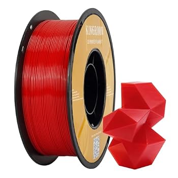Kingroon High Speed PETG 3D Printer Filament 1.75mm, 3D Printer Rapid Filament for 30-600mm/s Hyper Printing Filament, Dimensional Accuracy +/- 0.03 mm, 1kg Plastic Spool(2.2lbs) (Red)