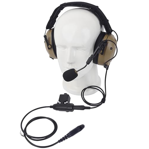 Pdflie NRR 26dB �m�C�Y�L�����Z�����O�T�E���h�s�b�N�A�b�v U94 Ptt �u�[���}�C�N �^�N�e�B�J���R�~���j�P�[�V�����w�b�h�t�H�� Motorola Retevis rt68 rt29 nr30 gp328plus�p (�f�U�[�g�^���ANAT