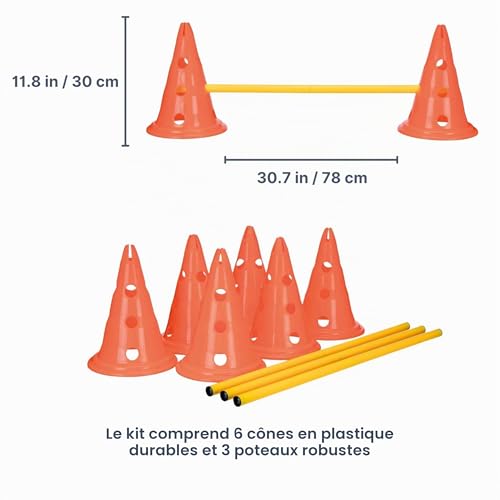 TRIXIE Lot de 3 Activités d'obstacle Ø 23 × 30 cm 78 cm et jaune Pour chien - vue 4
