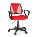 Produktbild hjh OFFICE 725103 Kinder- und Jugenddrehstuhl KIDDY CD Netzstoff Rot höhenverstellbare Rückenlehne, Stuhl mit Armlehnen