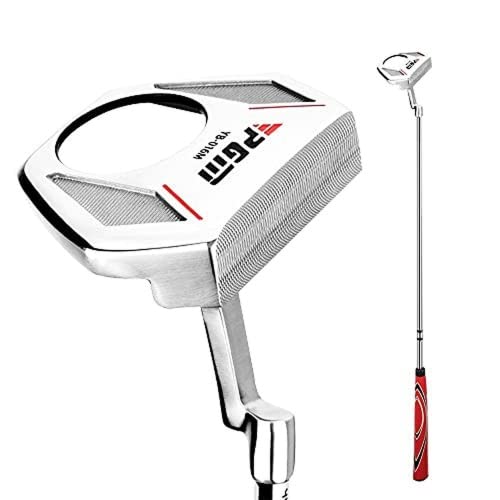 Yothfly Clubs de Golf Mallet Putters Putter pour Hommes Adultes à Centre gravité Bas avec Fonction cueillette balles et Cadeau Couvre-Chef Taille unique Cover