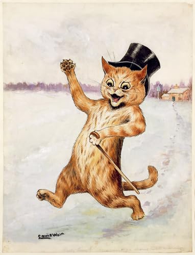 Peinture Poster Impression Tableaux Graffiti Art Mural Chat Louis Wain