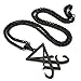 Gungneer Black Sigil of Lucifer Pendant Necklace Stainless Steel Stanic Symbol Jewelry Accessory Men Women