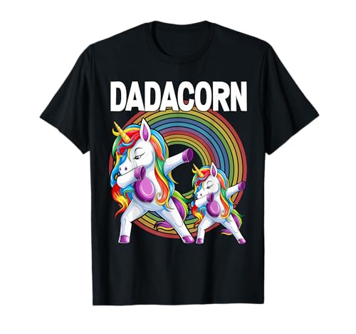 Dadacorn Unicorn Dad and Baby - Best Father T-Shirt