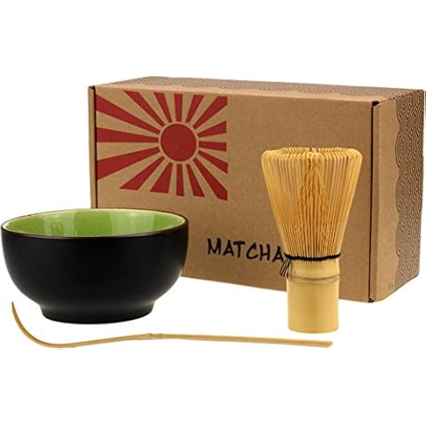 Urban Lifestyle Matcha bowl, Matcha broom and Matcha spoon Set "Taro" (Green) Cover