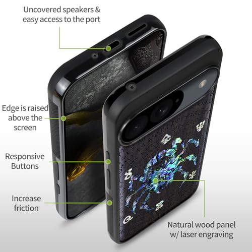 Coque Pixel 9 bois naturel gravé pour protéger votre mobile en randonnée - 6
