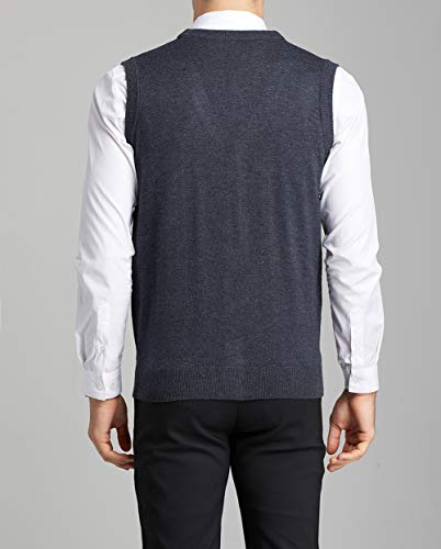 FULIER Gilet Senza Maniche in Lana con Scollo a V