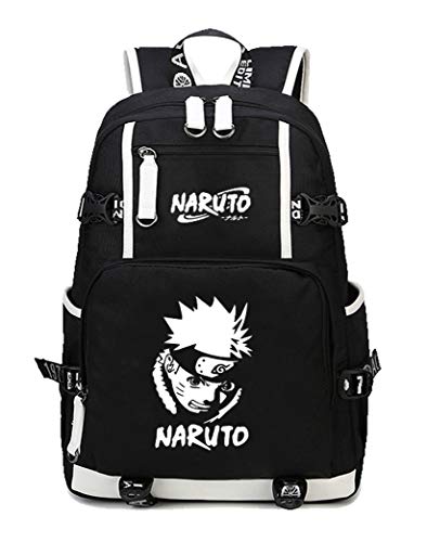 Preisvergleich Produktbild Cosstars Naruto Anime Leuchtend Backpack Schüler Schultasche Laptop Rucksäcke Freizeittasche Daypack Schwarz / Leuchtend 2
