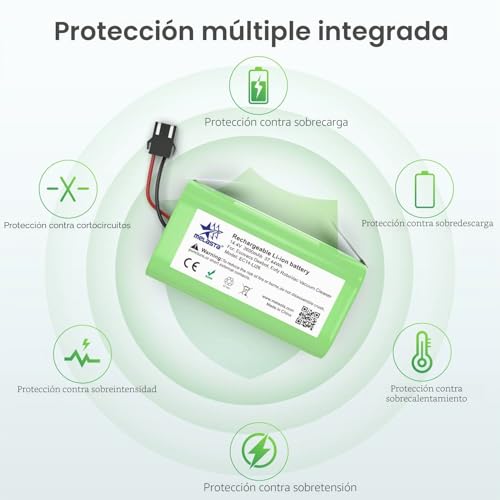 Miniatura 6 de 14.4v 2600mah Li-Ion Batería De Reemplazo Para Conga Excellence 950 990 1090 1790 1990 Ecovacs Deebot N79 N79s Dn622, Eufy Robovac 11,11s,12,15c 15t,30,30c,35c, Ikohs Netbot S14 S15